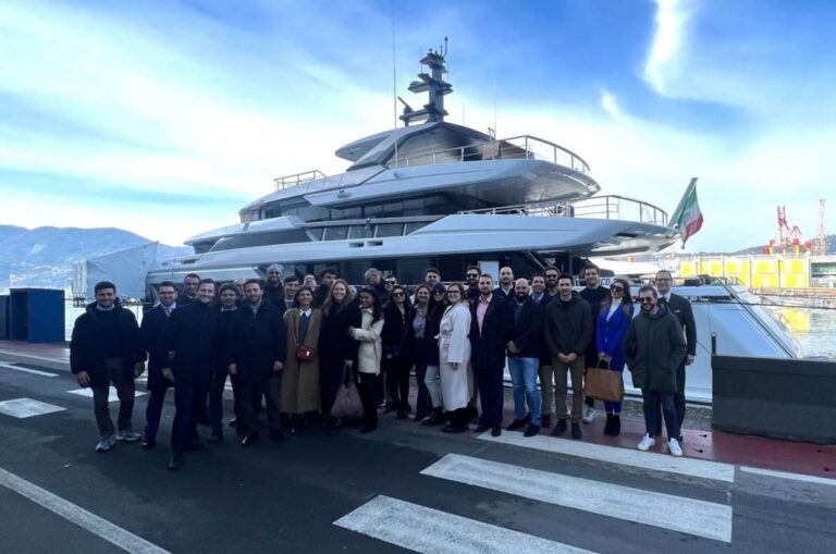 Una delegazione di giovani imprenditori di Confindustria in visita a Sanlorenzo