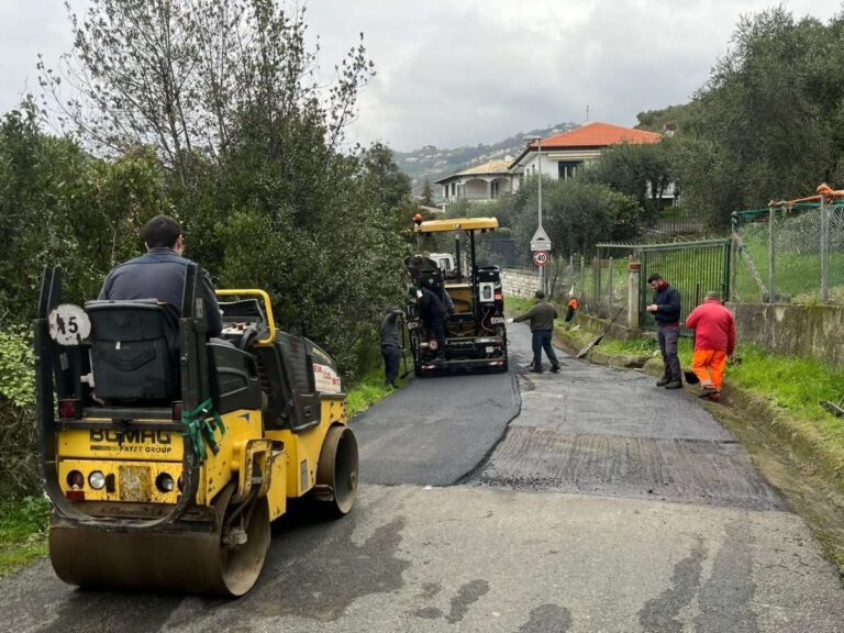 Chiavari, partiti i lavori di asfaltatura su alcune strade