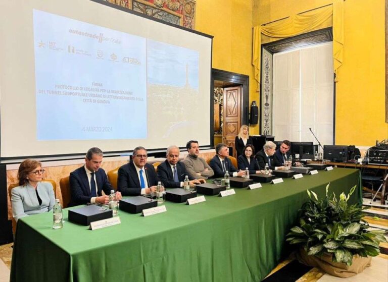 Tunnel subportuale, firmato il protocollo di legalità