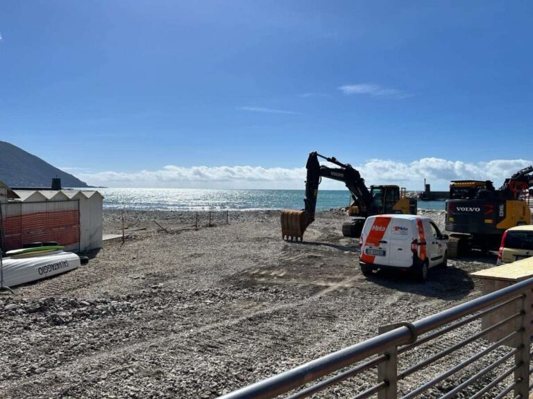 Recco, iniziati lavori di dragaggio e ripascimento spiagge per 500mila euro