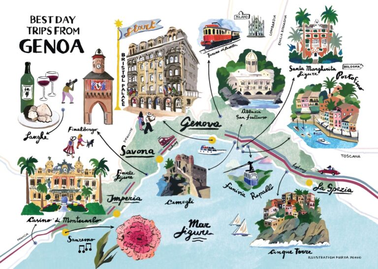 Duetorrihotels, una mappa artistica guida gli ospiti del Bristol Palace alla scoperta della Liguria