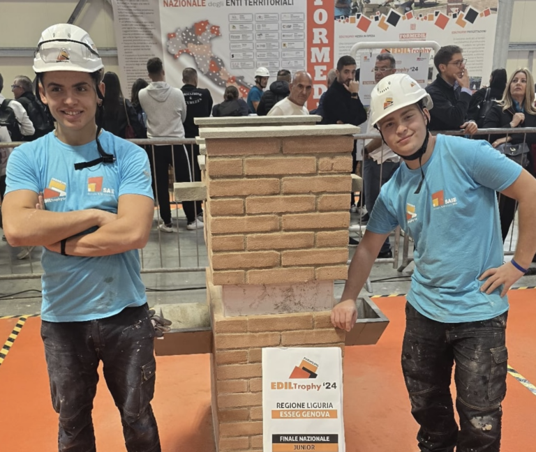 Due allievi della Scuola edile genovese secondi nella gara Ediltrophy
