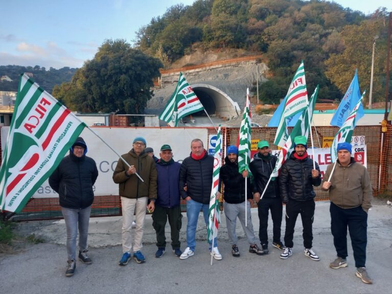 Aurelia Bis Savona, lavoratori ancora in sciopero. Tafaria (Filca Cisl Liguria): «Chiederemo incontro a Giampedrone»