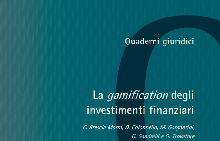 “Gamification degli investimenti finanziari”, quaderno disponibile gratis sul sito Consob