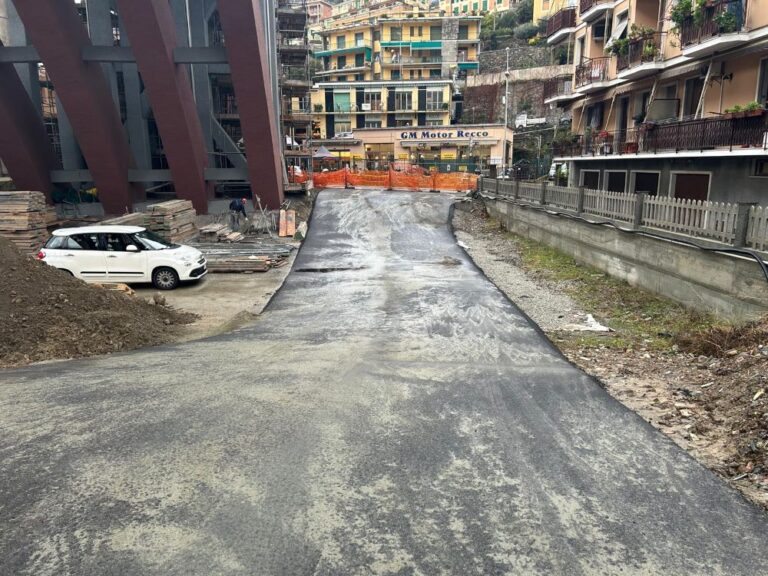 Recco, lavori al ponte ferroviario: bypass stradale nell’area dell’ex marmaio