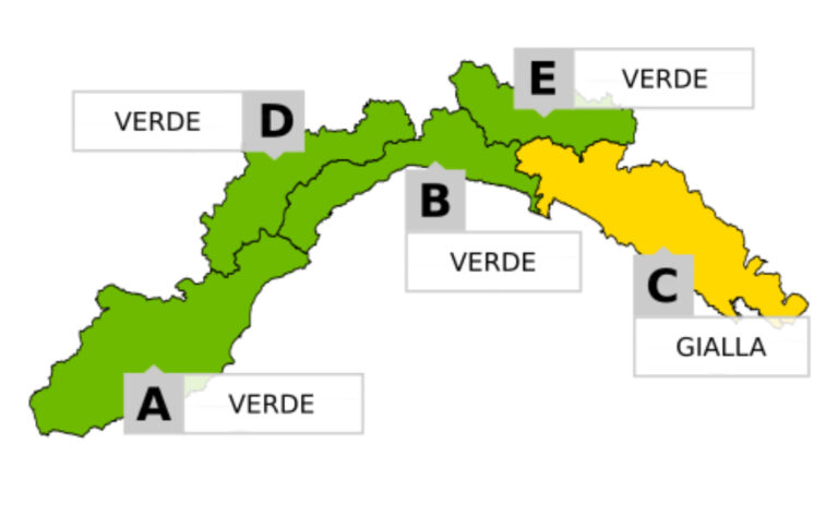 Allerta gialla sul Levante ligure da stasera, attenzione al vento
