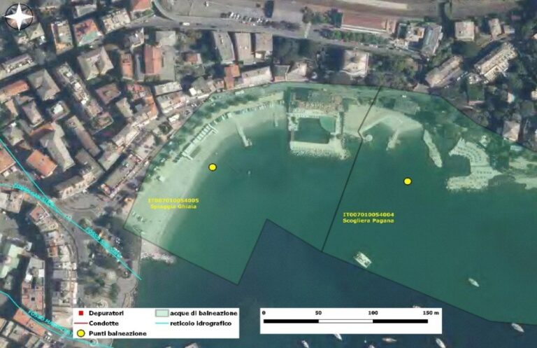 A Santa Margherita divieto di balneazione nella “spiaggia di ghiaia”