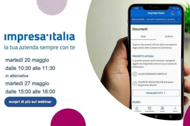 App Impresa Italia: formazione gratuita online il 20 e il 27 maggio