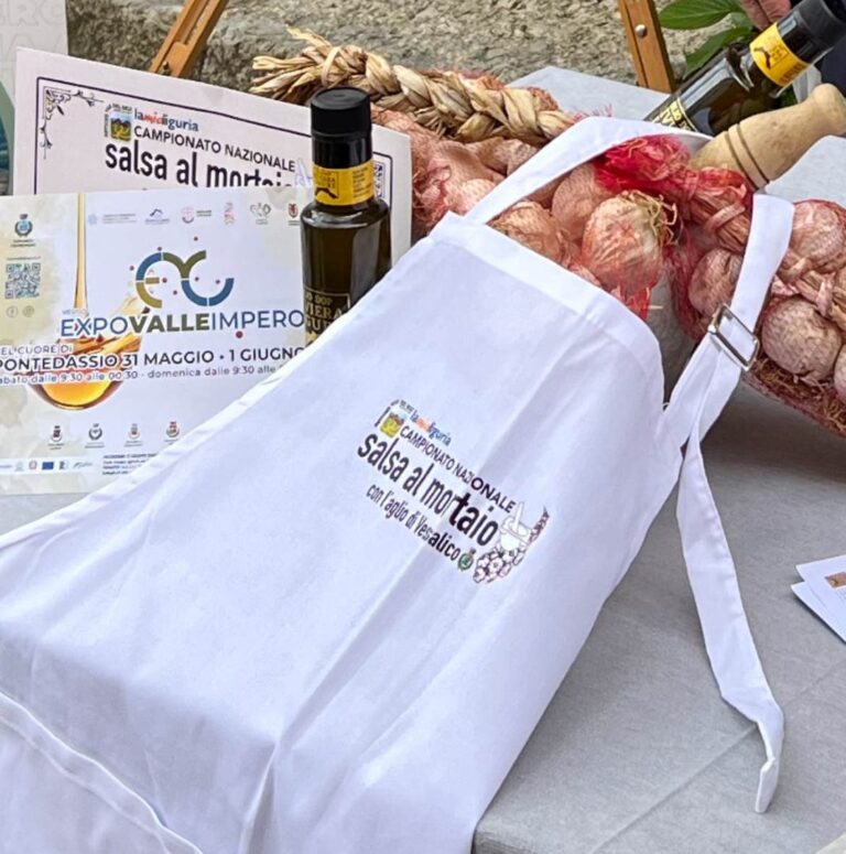 Expo Valle Impero: il Campionato nazionale di salse al mortaio con l’aglio di Vessalico fa tappa a Pontedassio