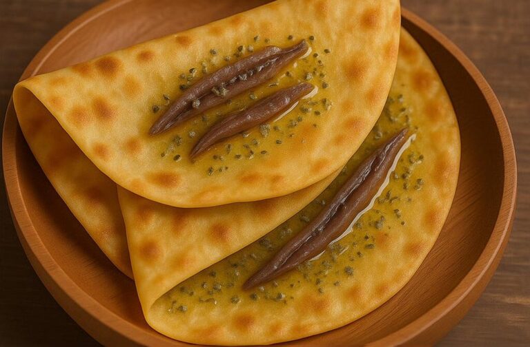 Crespelle croccanti alle acciughe salate