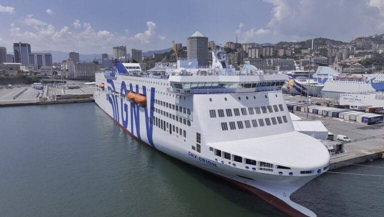 Gnv Orion, varato a Genova il traghetto di nuova generazione