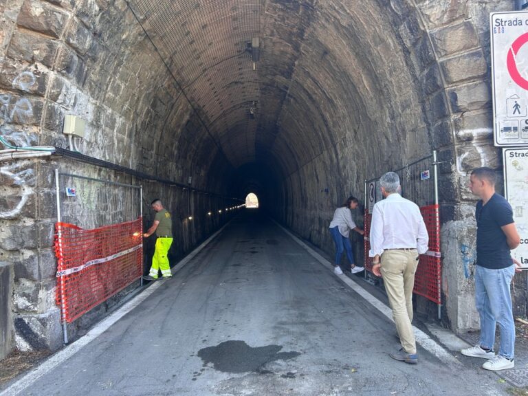 Sestri Levante, riapre la prima galleria verso Moneglia chiusa da fine marzo