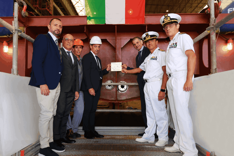 Fincantieri: impostazione della prima unità “Fremm Evo” a Riva Trigoso