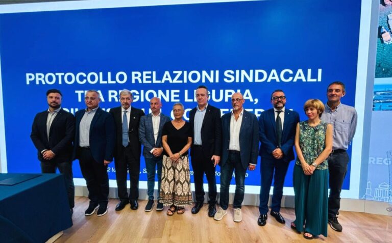 Regione Liguria, Cgil, Cisl e Uil firmano il protocollo sulle relazioni sindacali