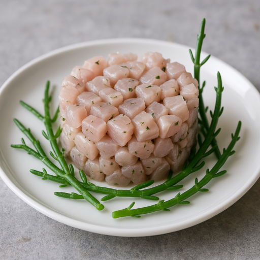 Tartare di palamita all’acqua di pomodoro e salicornia