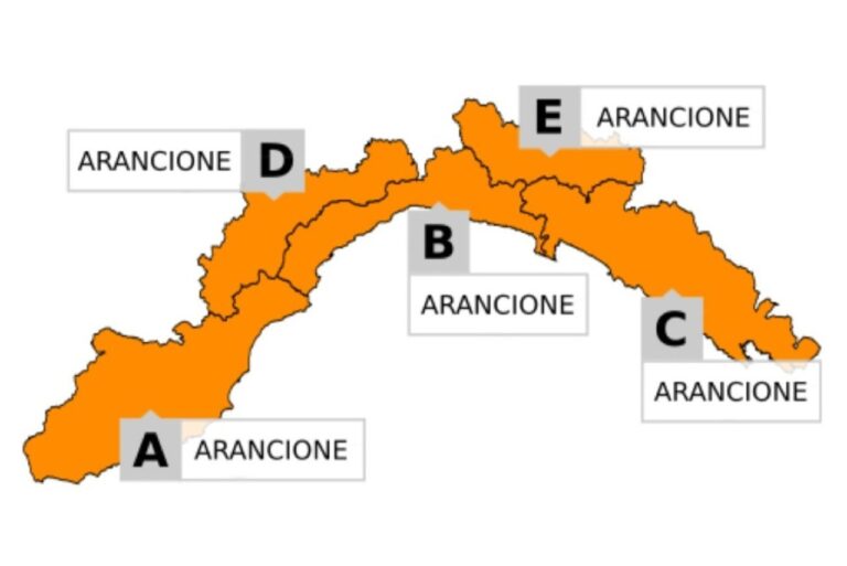 Arpal, allerta arancione sulla Liguria lunedì 22 settembre