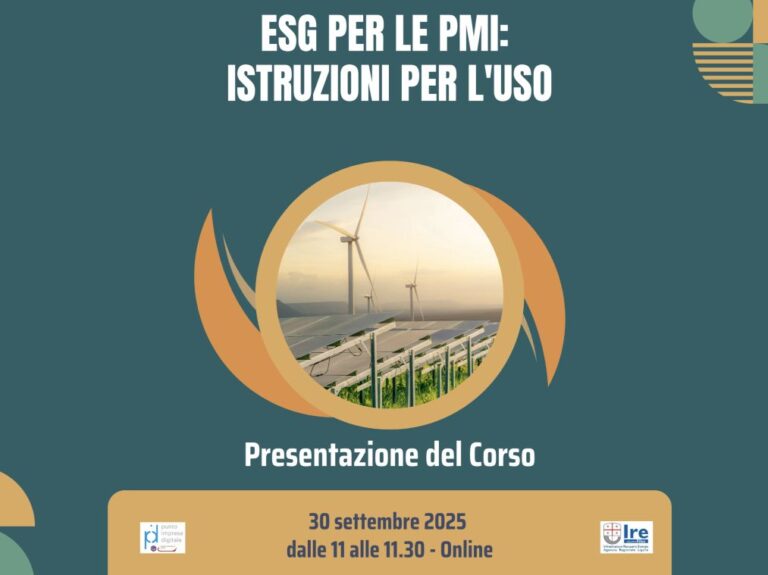 ESG per le pmi: domani la presentazione del corso di Camera di Commercio di Genova