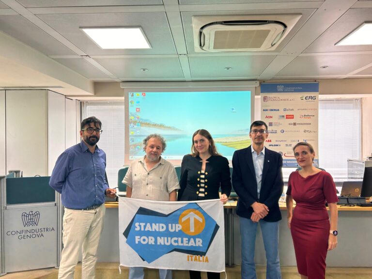 Stand Up For Nuclear sarà a Genova il 4 ottobre per promuovere la conoscenza delle tecnologie nucleari civili
