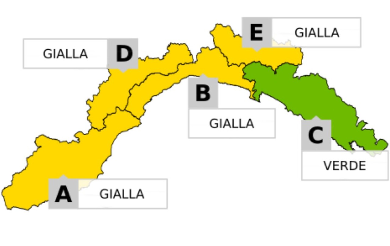 Domani, sabato 15 novembre, torna l’allerta gialla sulla Liguria
