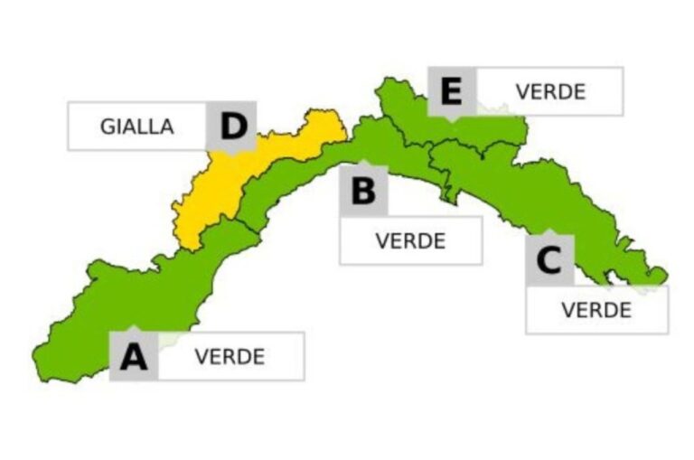 Neve a Natale sulla Liguria: allerta gialla sulla zona D, fenomeni meno intensi su E