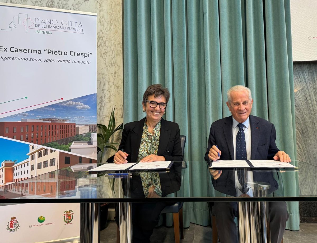Rigenerazione urbana: firmato il piano città degli immobili pubblici di Imperia