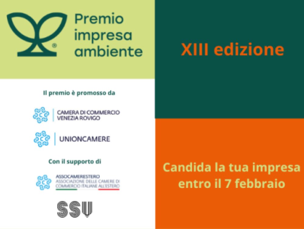 Premio Impresa Ambiente, aperte le candidature per la 13ª edizione