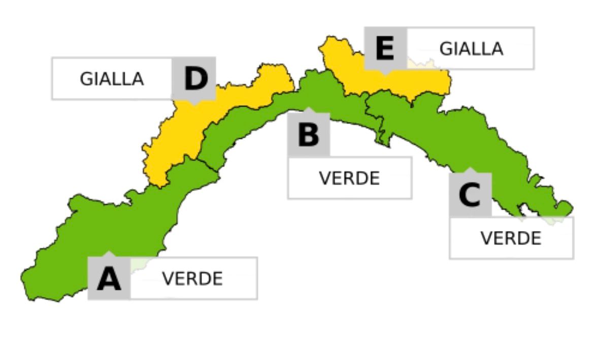 Torna la neve in Liguria: domani dalle 12 allerta gialla su D ed E