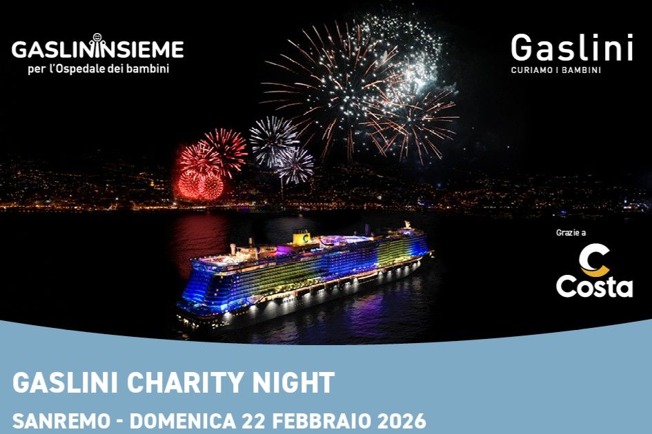 Gaslini, 22 febbraio charity night a bordo di Costa Toscana a Sanremo