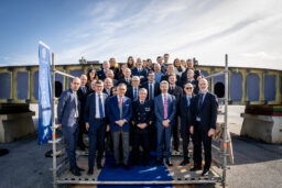 T. Mariotti, posa della chiglia e delle monete della seconda Unità Multifunzionale Costiera