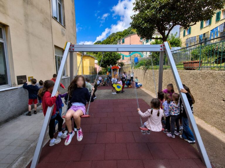 L’area giochi utilizzata dai bambini scuola crevari
